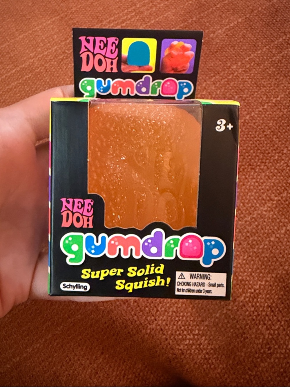 NeeDoh Gumdrop Super Solid Squish! - Orange